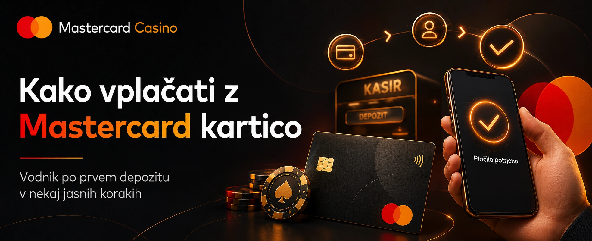 Koraki za vplačilo z Mastercard kartico v spletni igralnici